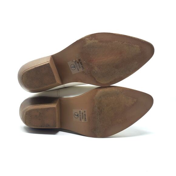 Chariot & Co Boots Western Mid-Calf Stacked Heel Cowboy Boots White Size 7 - Picture 7 of 10